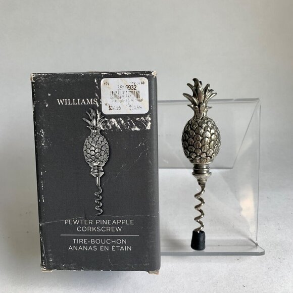 Williams Sonoma Pewter Pineapple Corkscrew New Open Box - Picture 1 of 4